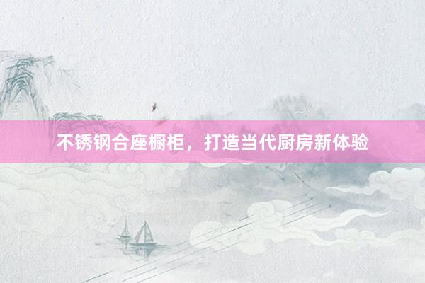 不锈钢合座橱柜，打造当代厨房新体验